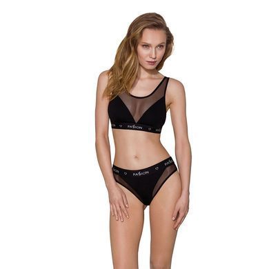 Топ з прозорою вставкою Passion PS002 TOP black, size S