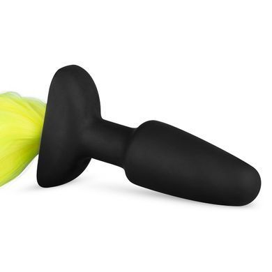 Анальна&nbsp;пробка&nbsp;з&nbsp;хвостом&nbsp;Silicone&nbsp;Butt&nbsp;Plug&nbsp;With&nbsp;Tail&nbsp;-&nbsp;Yellow