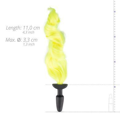 Анальна&nbsp;пробка&nbsp;з&nbsp;хвостом&nbsp;Silicone&nbsp;Butt&nbsp;Plug&nbsp;With&nbsp;Tail&nbsp;-&nbsp;Yellow