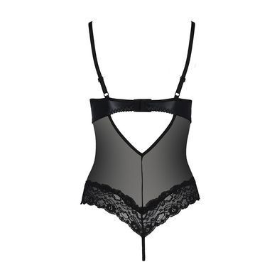 Боди с открытой грудью NORTH BODY black L/XL - Passion Exclusive, Черный