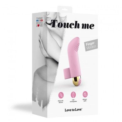 Вибратор на палец Love To Love TOUCH ME ROSE перезаряжаемый, мощный мотор, Розовый