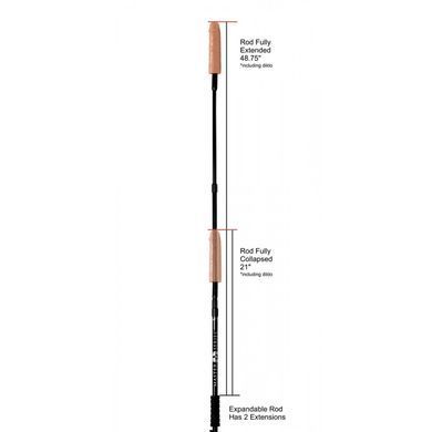 Реалістична насадка на регульованій довгій чорній рукояті Dick Stick - Dildo On Expandable Rod