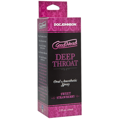 Спрей для мінету Doc Johnson GoodHead DeepThroat Spray - Sweet Strawberry 59 мл для глибокого мінету