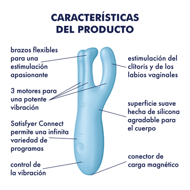 Satisfyer - Threesome 4 Connect App blue, blue