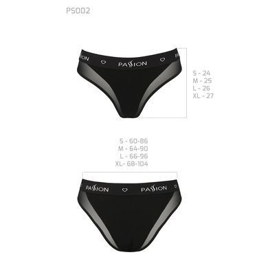 Трусики з прозорою вставкою Passion PS002 PANTIES black, size S