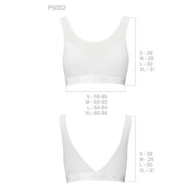 Топ с прозрачной вставкой Passion PS002 TOP white, size S
