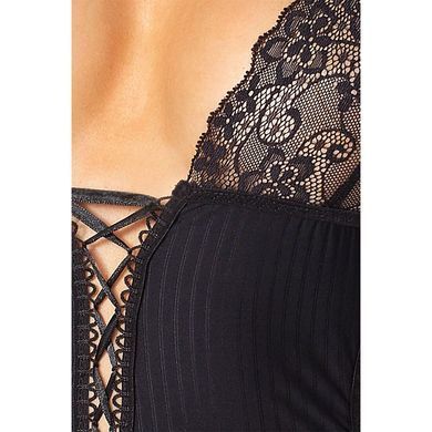 (SALE) Боді монокіні з глибоким декольте ZOJA BODY black S/M - Passion Exclusive, Чорний