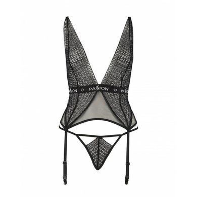 Полупрозрачный корсет Passion Exclusive Mirajane Corset S/M, черный