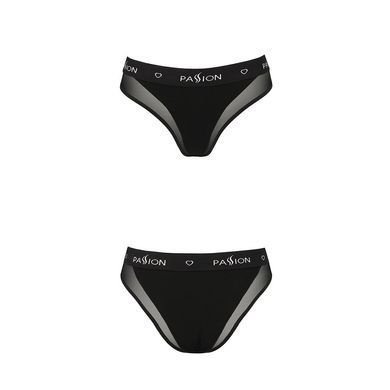 Трусики з прозорою вставкою Passion PS002 PANTIES black, size S