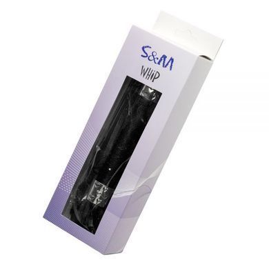 F61421 Плетка из экокожи FLOGGER METAL BLACK