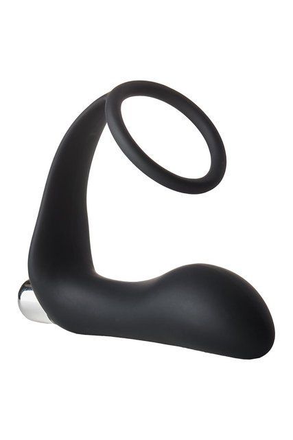 Анальна пробка з еррекційним кільцем FANTASSTIC VIBRATING ANAL PLUG WITH COCKRING BLACK