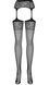 410886 панчохи з поясом S500 Garter stockings Obsessive Чорний S / M / L