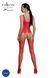 Бодистокинг Passion ECO BS007 red, с доступом, силуэтный рисунок, имитация подвязок