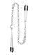Затискачі на соски з ланцюжком Taboom Nipple Play Tweezers With Chain, сріблясті