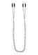 Затискачі на соски з ланцюжком Taboom Nipple Play Tweezers With Chain, сріблясті
