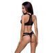 Комплект білизни ARIN SET black S/M - Passion Exclusive: сітчастий ліф і стрінги