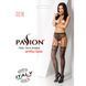 Эротические колготки-бодистокинг Passion S016 black, имитация ажурных с доступом трусиков и чулок, Черный