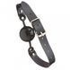 F61404 Кляп зі шкіри Loveshop Latex Comfort BREATHABLE BALL Gag BLACK