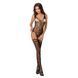Бодистокинг Passion BS051 black, комбинезон, имитация чулок и боди, Черный