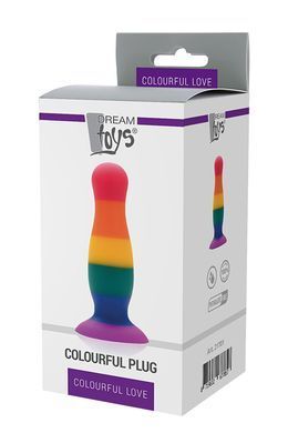Райдужна анальна пробка COLOURFUL LOVE PLUG