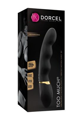 Вібратор ультрастимулюючий Dorcel Too Much Rechargeable Black, гнучкий і потужний, 3 вібромотори