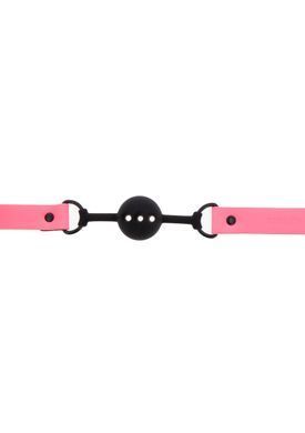 Кляп светящийся в темноте Taboom Ball Gag, розово-черный