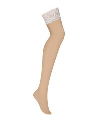 Сексуальные чулки Obsessive Lilyanne stockings white S/M