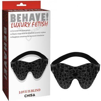 CH05232 Маска&nbsp;на&nbsp;глаза&nbsp;BEHAVE&nbsp;LUXURY&nbsp;FETISH&nbsp;LOVE&nbsp;IS&nbsp;BLIND Chisa, Черный