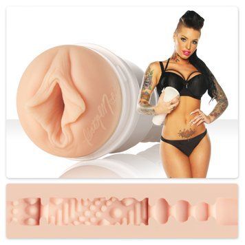 Мастурбатор Fleshlight Girls: Christy Mack - Attack, со слепка вагины, очень нежный, Телесный