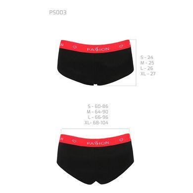 Трусики-шортики Passion PS003 PANTIES black, size XL