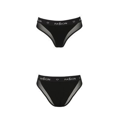 Трусики з прозорою вставкою Passion PS002 PANTIES black, size XL