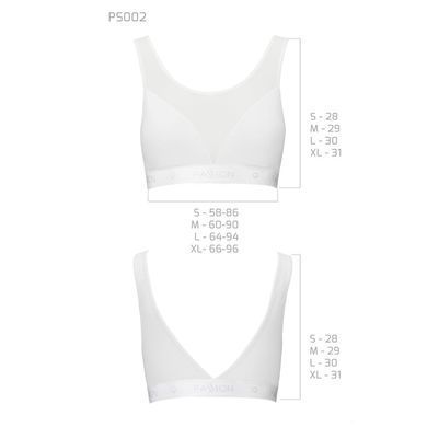 Топ с прозрачной вставкой Passion PS002 TOP white, size XL