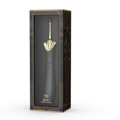 Мультифункциональный вибратор Zalo &mdash; Bess 2 Obsidian Black, 4 насадки, подогрев.
