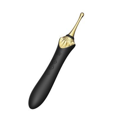 Мультифункциональный вибратор Zalo &mdash; Bess 2 Obsidian Black, 4 насадки, подогрев.