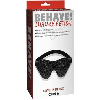 CH05232 Маска на очі BEHAVE LUXURY FETISH LOVE IS BLIND Chisa, Черный