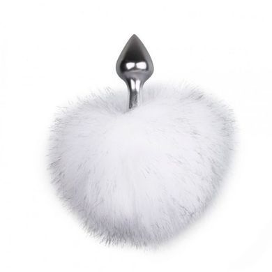 Металева&nbsp;анальна&nbsp;пробка&nbsp;з&nbsp;помпоном&nbsp;білий&nbsp;Bunny&nbsp;Tail&nbsp;Plug&nbsp;Easy Toys