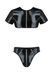 Комплект мужского белья под латекс Passion Set Peter L/XL, черный, кроп-топ, стринги