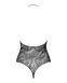 Боді з імітацією шнурівки та атласним бантиком Obsessive B119 чорний, S/M/L