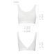 Топ с прозрачной вставкой Passion PS002 TOP white, size XL