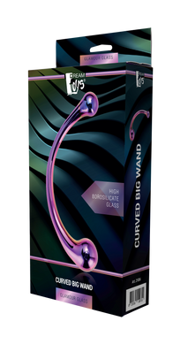 Dt21836 вигнутий скляний фалоімітатор Dream Toys GLAMOUR GLASS CURVED BIG WAND