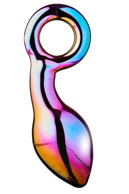 Анальный плаг из боросиликатного стекла GLAMOUR GLASS CHUNKY RING PLUG