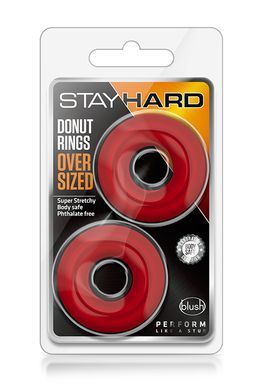Набір ерекційних кілець Blush Stay Hard Donut Rings, червоний
