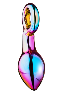 Анальный плаг из боросиликатного стекла GLAMOUR GLASS CHUNKY RING PLUG