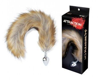 Анальна пробка Лисячий Хвіст MAI Attraction Toys №51, розмір пробки 7&times;3 см, загальна довжина 50 см