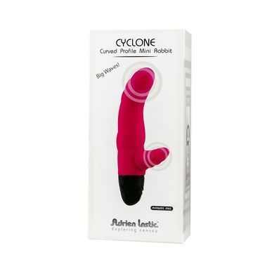 Вібратор рельєфний Adrien Lastic Cyclone Magenta зі стимуляцією точки G, два мотора, Малиновый