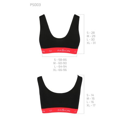 Спортивний топ на широких бретелях Passion PS003 TOP black, size XL