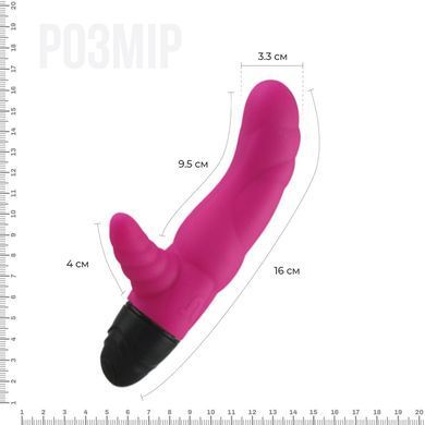 Вібратор рельєфний Adrien Lastic Cyclone Magenta зі стимуляцією точки G, два мотора, Малиновый