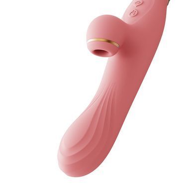 Вібратор з підігрівом та вакуумною стимуляцією клітора Zalo - ROSE Vibrator Strawberry Pink