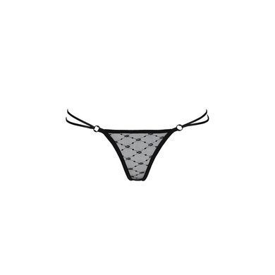 Трусики на зав'язочках з боків ZITA THONG black S/M - Passion Exclusive, Черный