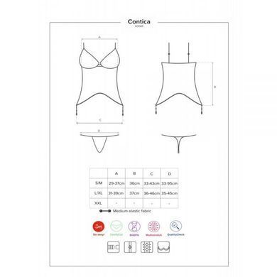 Корсет Obsessive Contica corset L / XL